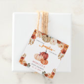 オレンジリトルカボチャ男女兼用ベビーシャワー フェイバータグ (インサイチュ)