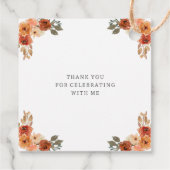 オレンジリトルカボチャ男女兼用ベビーシャワー フェイバータグ (裏面)