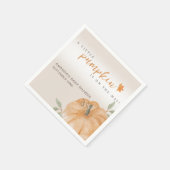 オレンジリトルカボチャ秋秋ベビーシャワー スタンダードカクテルナプキン (角)