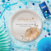 オレンジリトルカボチャ秋秋ベビーシャワー ペーパープレート (パーティー)