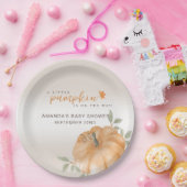 オレンジリトルカボチャ秋秋ベビーシャワー ペーパープレート (パーティー)