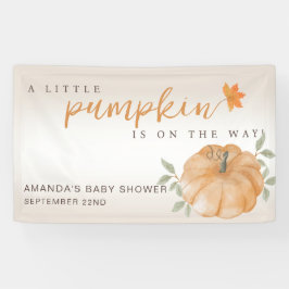 オレンジリトルカボチャ秋秋ベビーシャワー 横断幕