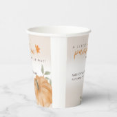 オレンジリトルカボチャ秋秋ベビーシャワー 紙コップ (右)