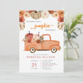 オレンジリトルカボプキンファースト誕生日 招待状 (スタンド正面)