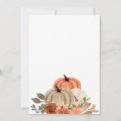 オレンジリトルカボプキンファースト誕生日 招待状 (裏面)