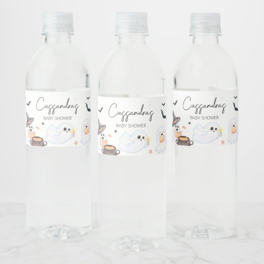 オレンジリトルブハロウィーンベビーシャワー ペットボトルラベル (ボトル)