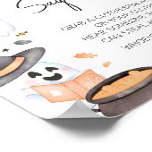 オレンジリトルブハロウィーン言わないベビー ポスター (角)