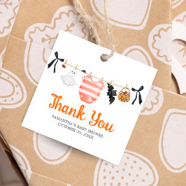 オレンジリトルブベビーシャワースクエア フェイバータグ