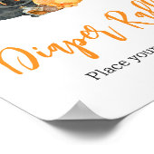 オレンジリトルブー幽霊ベビーシャワーオムツラッフル ポスター (角)