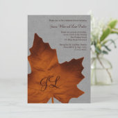 オレンジリネンリハモノグラムのーサルディナー 招待状 (スタンド正面)