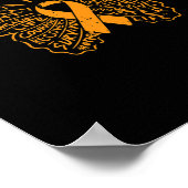 オレンジリボンがん白血病認識度サポート ポスター (角)