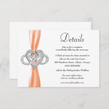 オレンジリボンインフィニティ結婚ハートの詳細