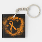 オレンジリボングランジハート キーホルダー (裏面)