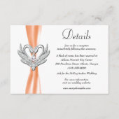 オレンジリボンシルバースワンズウェディングの詳細 エンクロージャーカード (正面)