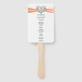 オレンジリボンシルバースワン結婚式 プログラム ハンドファン (裏面)