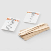 オレンジリボンシルバースワン結婚式 プログラム ハンドファン (組立なし)