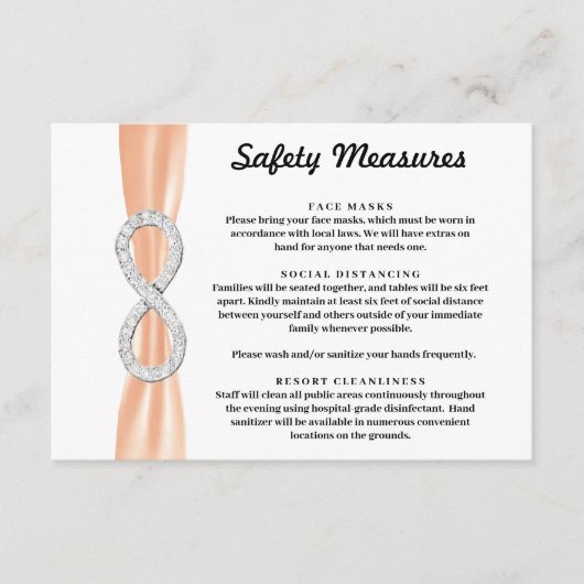 オレンジリボンダイヤモンドインフィニティ安全対策 エンクロージャーカード (正面)