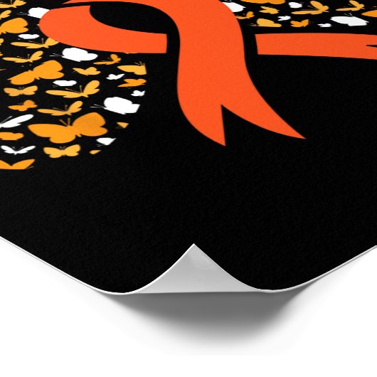 オレンジリボンバタフライ白血病認識度サバイボ ポスター (角)