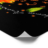 オレンジリボンヒマワリ蝶の白血病アワレ ポスター (角)