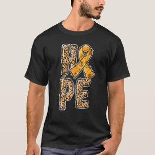 オレンジリボンヒョウ印刷ホープCRPS生存者 Tシャツ