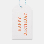 オレンジリボンフローラかわいらし誕生日 ギフトタグ (裏面)