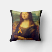 オレンジリボン付きモナリザ クッション (裏面)