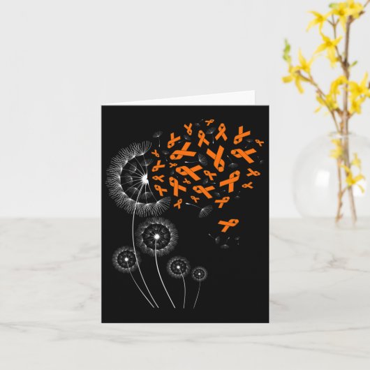 オレンジリボン及びタンデロン白血病認識度モン カード (黄色い花)