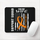 オレンジリボン妻白血病認識度USAフラッグカン マウスパッド (マウス)