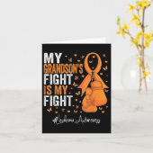 オレンジリボン孫白血病認識度 カード (黄色い花)