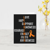 オレンジリボン標識レトロヴィンテージAml Leukemia Awar カード (黄色い花)