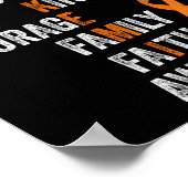 オレンジリボン標識レトロヴィンテージAml Leukemia Awar ポスター (角)