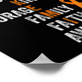 オレンジリボン標識レトロヴィンテージAml Leukemia Awar ポスター (角)