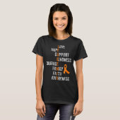 オレンジリボン標識レトロヴィンテージAml Leukemia Awar Tシャツ (正面フル)