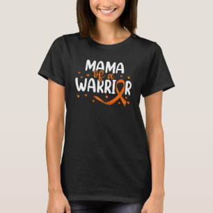オレンジリボン白血病グランドキッズママの戦士 Tシャツ