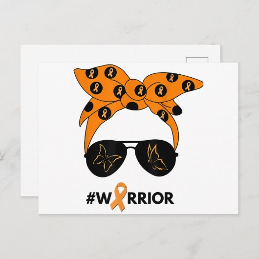 オレンジリボン腎がん戦士バンダナウンブレア ポストカード (正面/裏面)