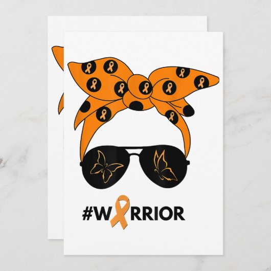 オレンジリボン腎がん戦士バンダナウンブレア 招待状 (正面/裏面)