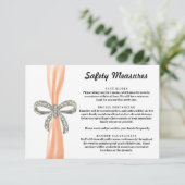 オレンジリボン ダイヤモンド ボウ 安全対策 エンクロージャーカード (スタンド正面)