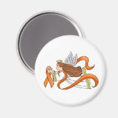 「オレンジリボン」認識度天使 マグネット (正面/裏面)