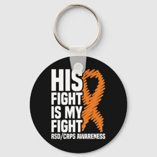 オレンジリボン RSDCRPS 啓発 His Fight My Fight キーホルダー