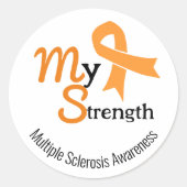 オレンジリボンMSタイポグラフィシール ラウンドシール (正面)