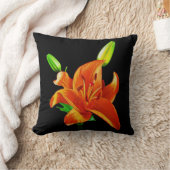 オレンジリリオンブラック クッション (ブランケット)