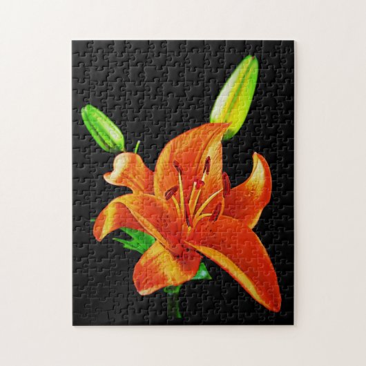オレンジリリオンブラック ジグソーパズル (縦)