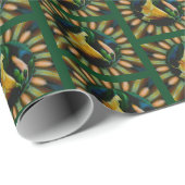 オレンジリリーエナジーフローラ抽象芸術アート ラッピングペーパー (ロールコーナー)