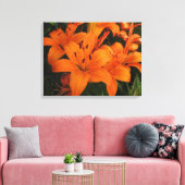 オレンジリリーズキャンバスプリント キャンバスプリント (インサイチュ (リビング))