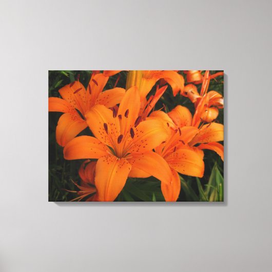 オレンジリリーズキャンバスプリント キャンバスプリント (正面)