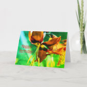 オレンジリリーフローラアーカスタマイズト誕生日カード カード (正面)