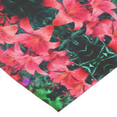 オレンジリリーフローラ抽象芸術パターン ショートテーブルランナー (コーナー)