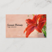 オレンジリリー写真ヨガインストラクターQRコード 名刺 (正面)