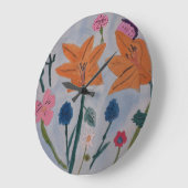 オレンジリリー時計 ラージ壁時計 (傾斜)