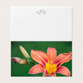 オレンジリリー空白のノートカード (外部フラット)